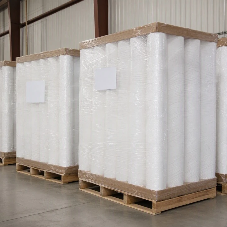 House Wrap Rolls Shrink Wrapped on Pallets House Wrap Rolls Shrink Wrapped on Pallets