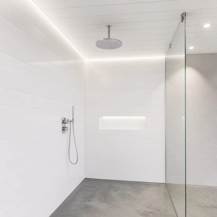 PVC wall ceiling panel hotel wet room seamless wall to ceiling installation